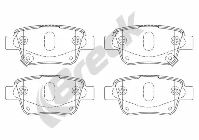 Комплект тормозных колодок, дисковый тормоз BRECK купить